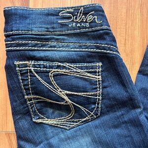 Silver‎ Jeans Size 29 Tuesday Slim Bootcut Blue Denim Pants -Hemmed